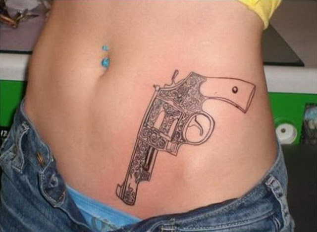 Modern Gun Tattoos Designs