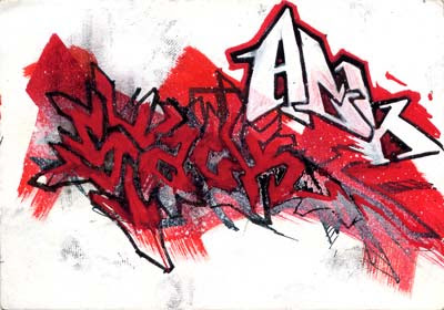 blood, graffiti alphabet