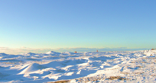 Dynamic Great Lakes Beach Scene On Lake Michigan Winter
