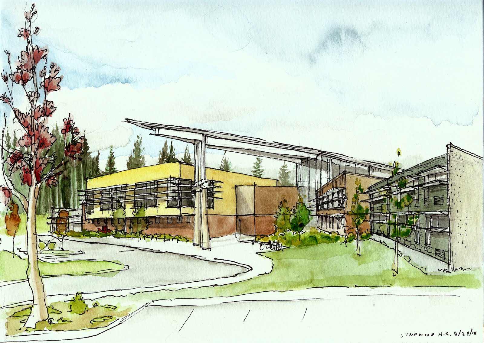 Lynnwood High School opened Lynnwood High School opened