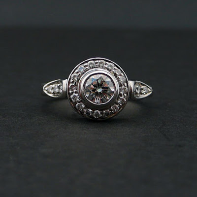  moon shaped ring to match the antique style engagement ring