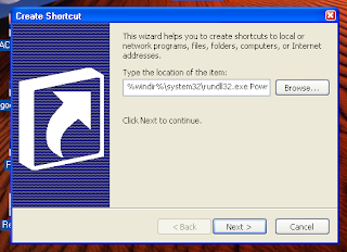 Windows shortcut icon location choice