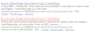 Google showing duplicate Blogger comment link