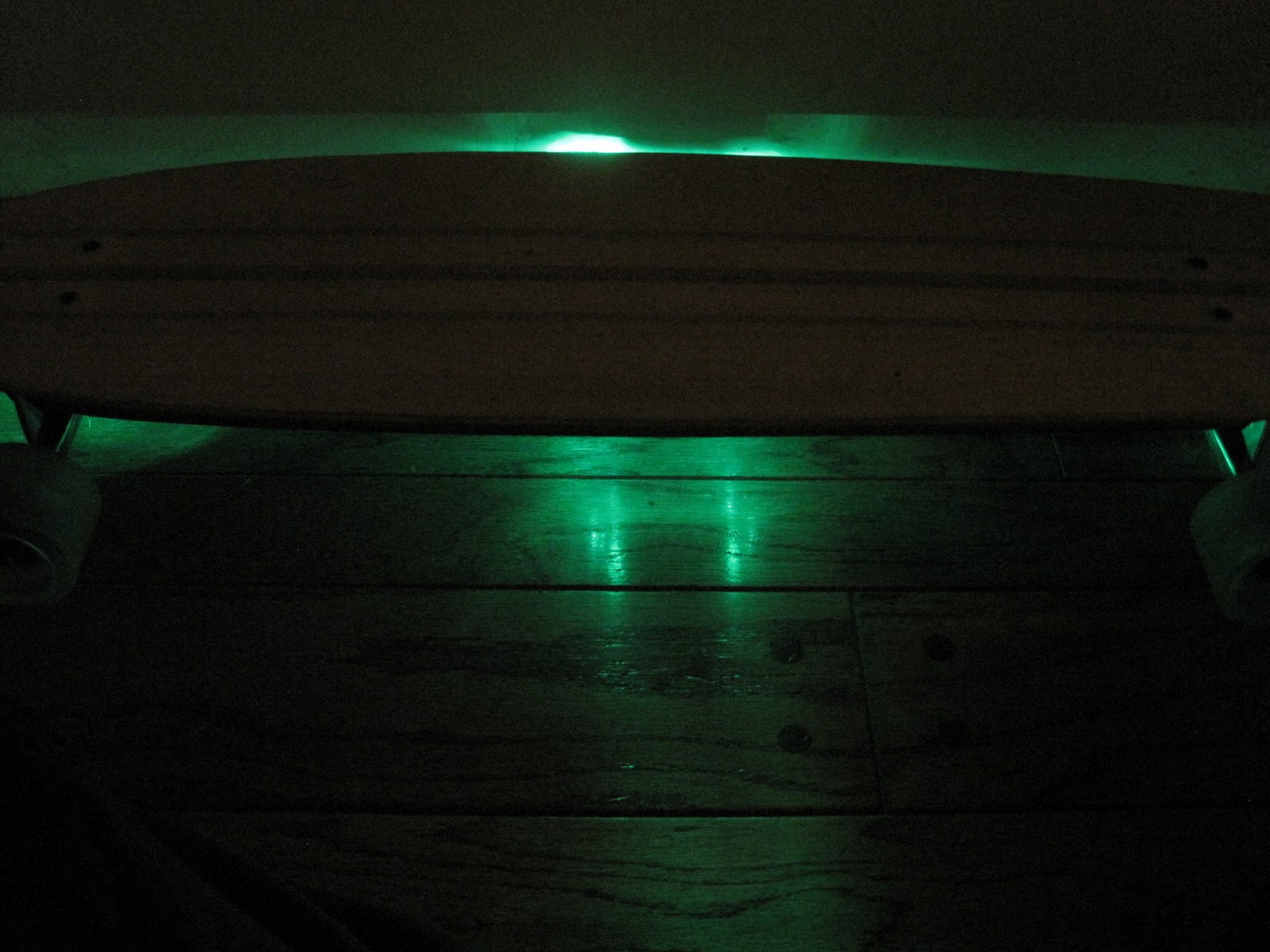 Longboard Street Riders New Underglow Neon Green Lights on my Sector 9