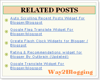 Related Posts Widget for Blogger / Blogspot