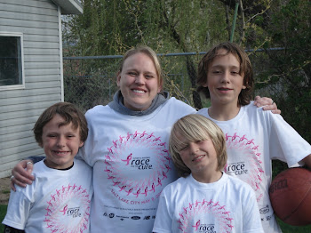 My big boys and lori walk for the cure.