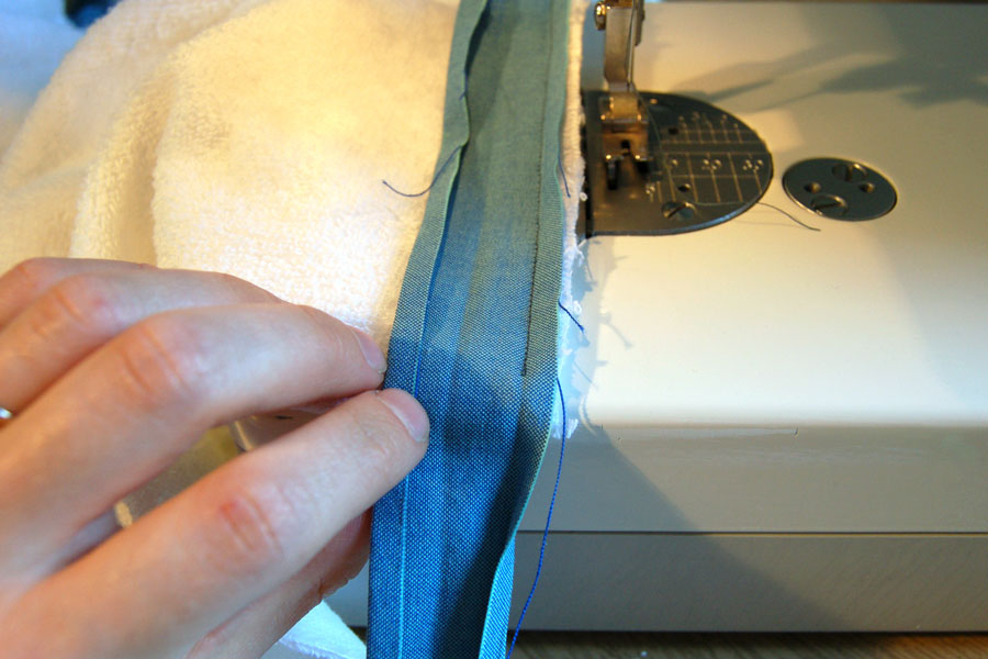 Sew to Speak How To Attach Bias Tape (with mitered corners)