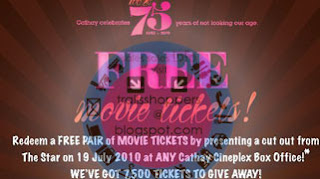 FREE Movie Tickets at Cathay Cineplex: 19 July 2010 ...
