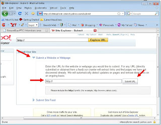 Cara mendaftarkan Web / blog kedalam mesin pencari Yahoo