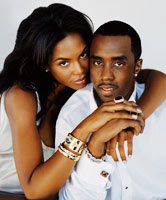 Sean Combs and Kim Porter