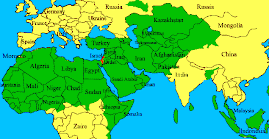 Israel v's Islam comparison map