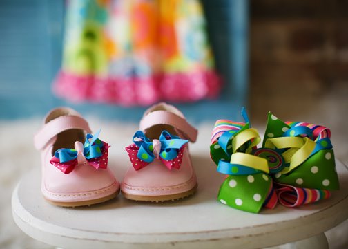 Coordinating Hair and Shoe Bows