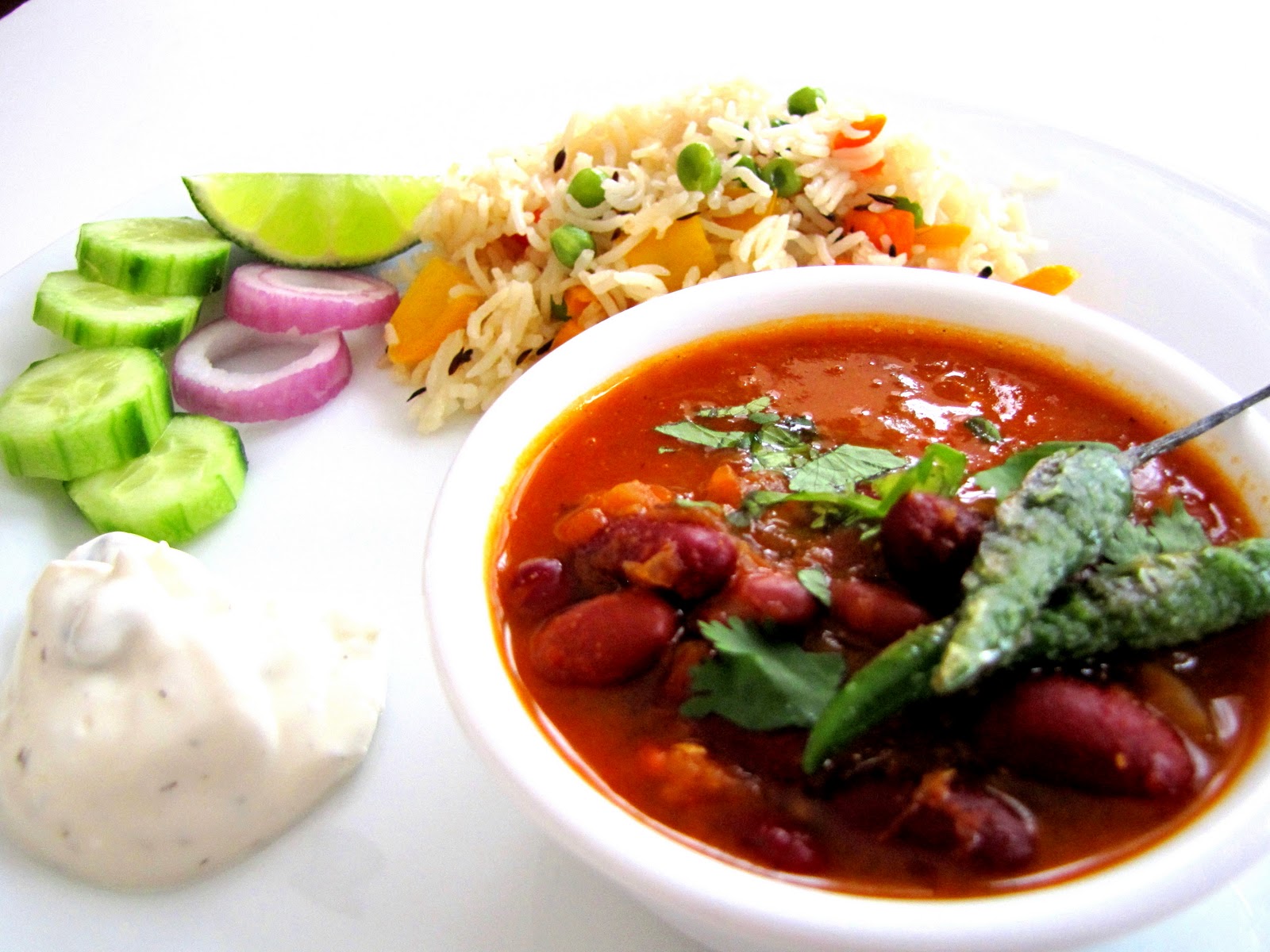 themustardseed...... Rajmah chawal (Kidney beans and rice)