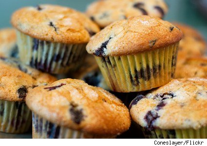 Muffin Lieferservice ist da :DD Blueberry+muffins