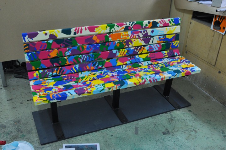 recycled park bench