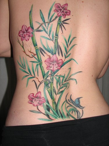 Orchid Flower Tattoo on Feet. Download Full-Size Image | Main Gallery Page
