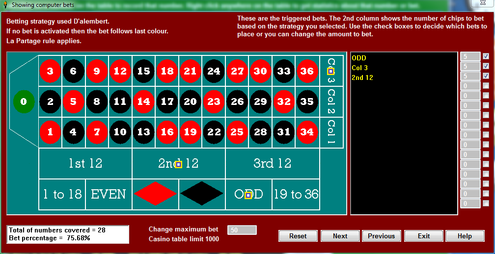 How do you predict roulette numbers visually