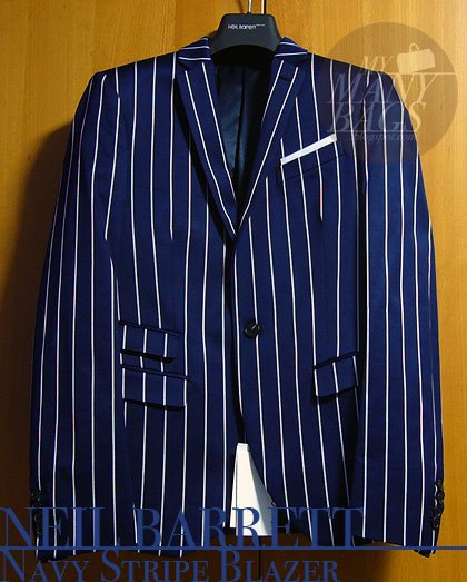 blue striped blazer