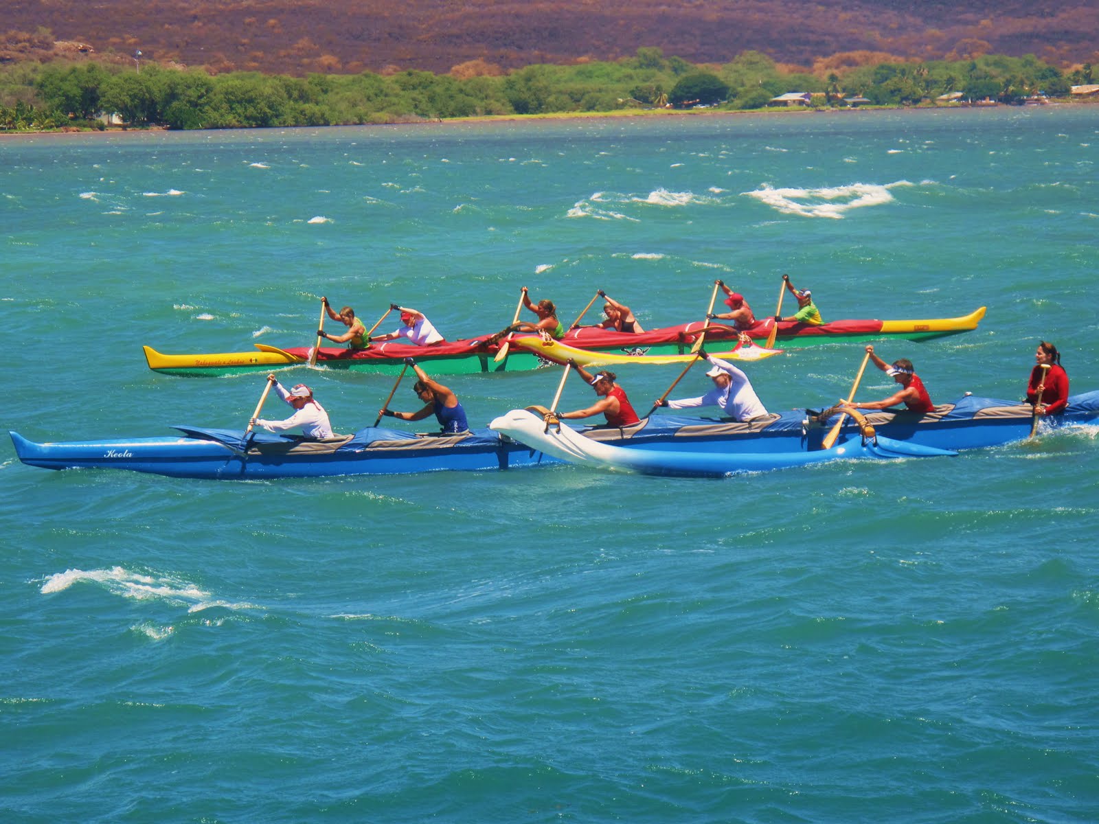 canoe in ocean