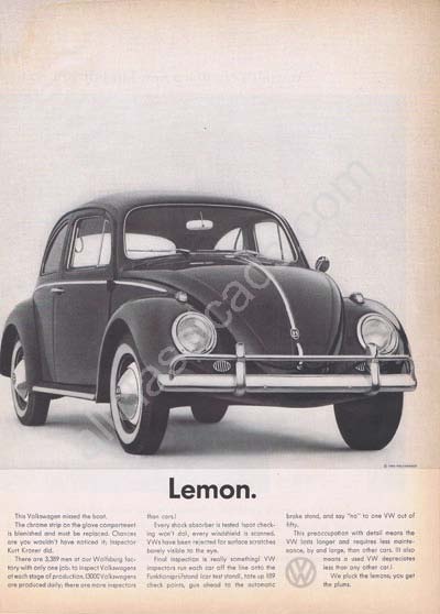 The 1960 Volkswagen Beetle ad that changed everything 