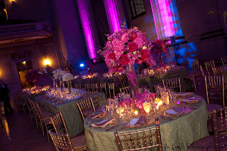 wedding at the andrew mellon auditorium spectacular lighting and flowers