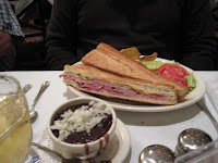 Click to enlarge - Cuban sandwich with black bean soup