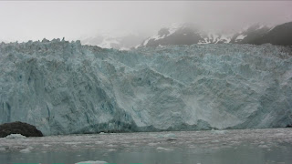 The blue ice of Aialik Glacier