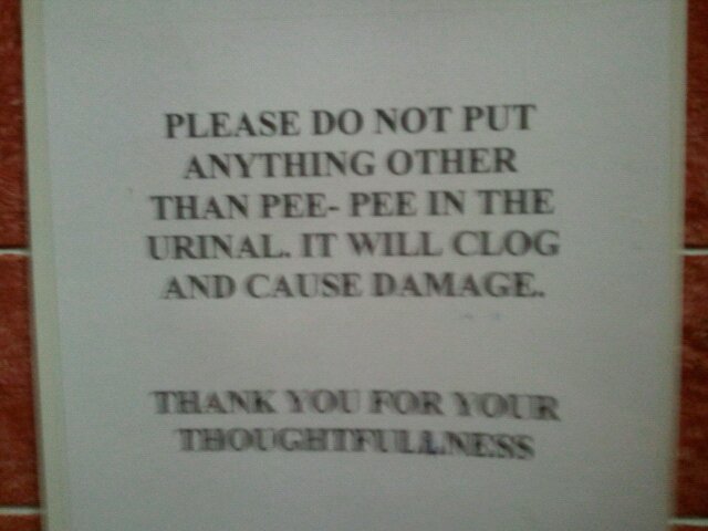A sign that says it all.