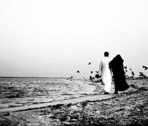 casarse con un musulmán que no habla el árabe Beach,couple,niqab-508473f67b3317911eeaf4e4533fc112_m