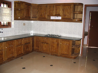 Modular Kitchen Cabinets on At Cochin  Modular Kitchen Cabinets In Teak Wood Edappally House