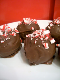 Brooke Bakes : Christmas Cake Balls (Rudolph and Candy Cane)