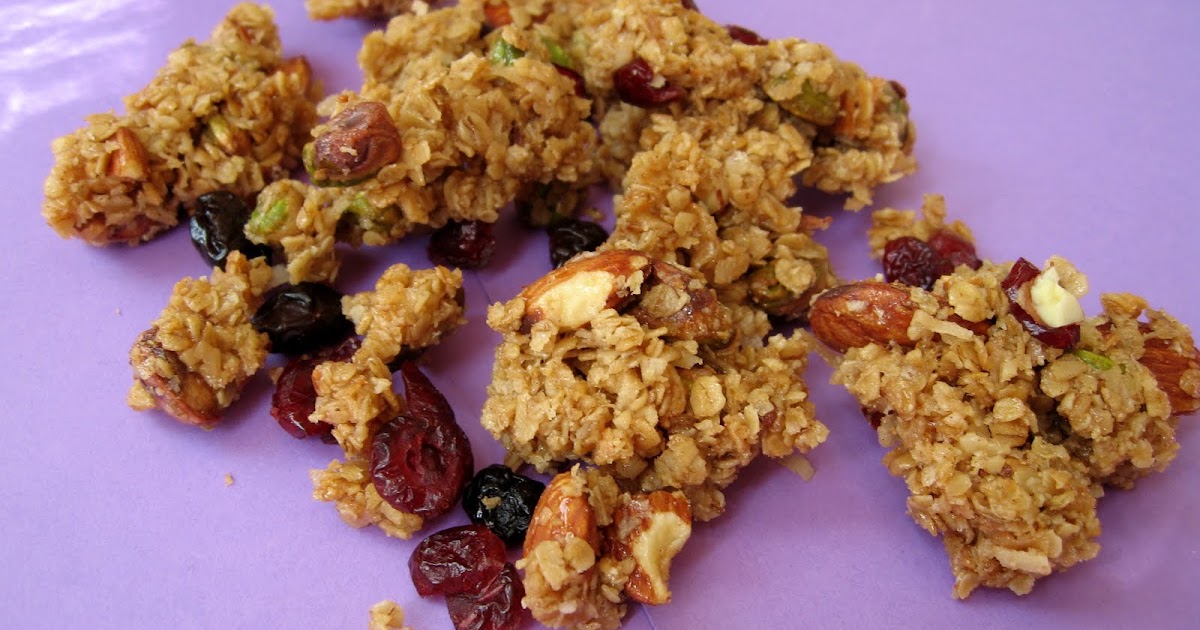 With a Cherry on Top Sweet & Salty Olive Oil Granola Clusters