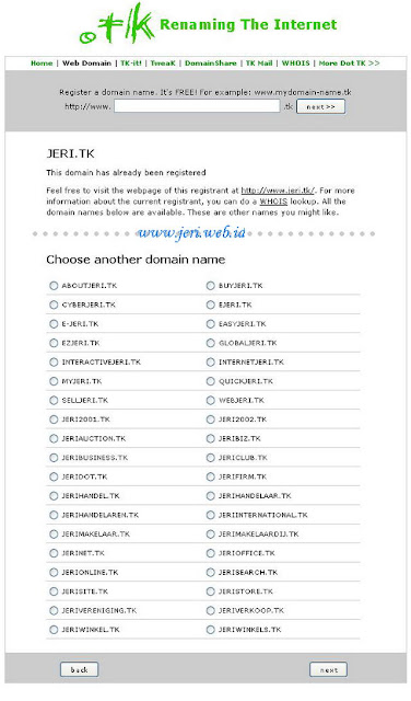 Daftar dan setup domain gratis tk untuk blogger