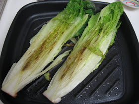 grilled romaine hearts, adapted from FatFree Vegan Kitchen