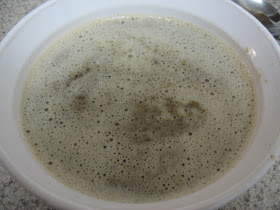 Lighter cream of mushroom soup, adapted from the Savory Notebook