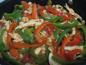 Hominy with shredded chicken and peppers from Lorna Sass's Whole Grains Every Day, Every Way