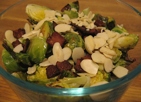 roasted brussels sprouts with bacon and almonds