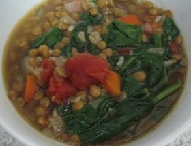 lentil soup with spinach