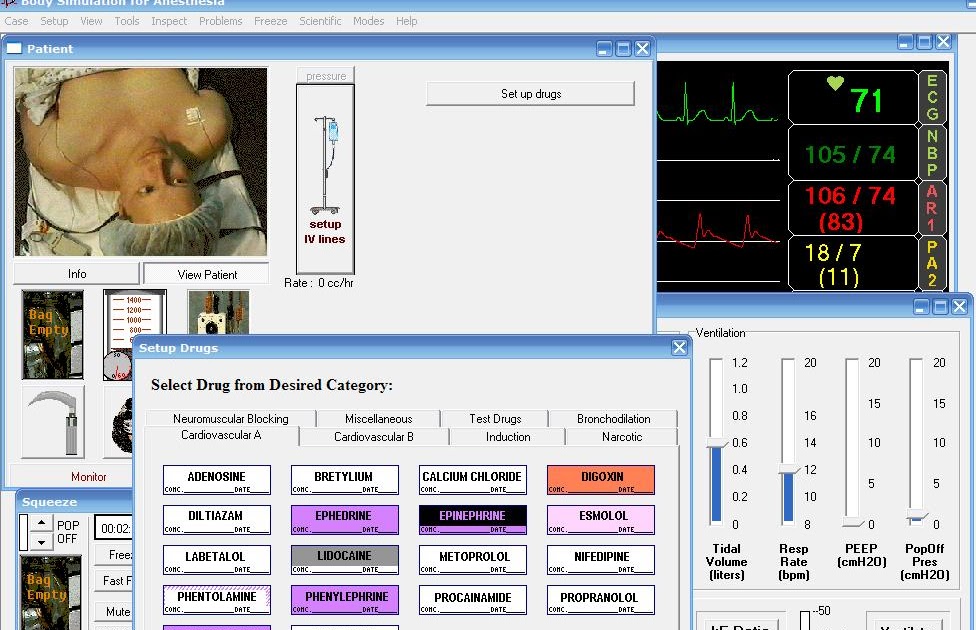 AnaesthesiaDatabase Body Simulation for Anesthesia (Software)