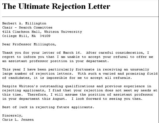 About you is not rejection 16 Rejection