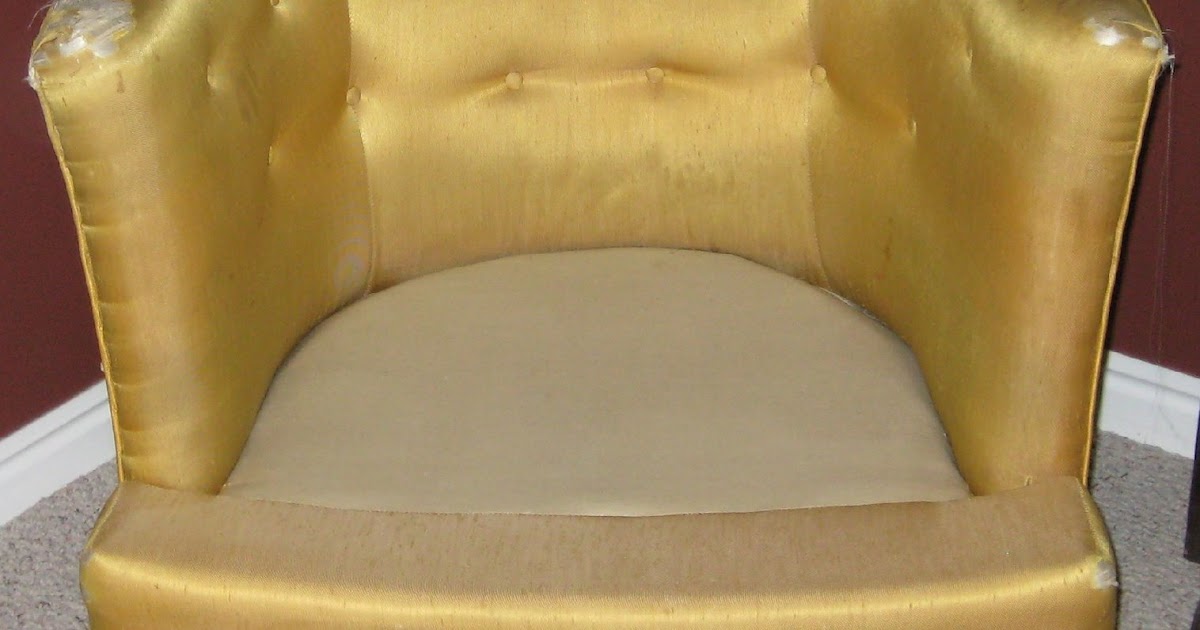 Custom Slipcovers by Shelley Before and After of Barrel Chair