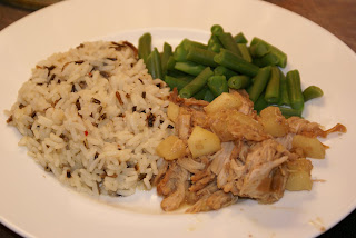  Apple Walnut Pork with Green Beans and Wild Rice