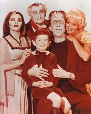 The Munsters Rare Color Cast 16x20 Canvas Giclee