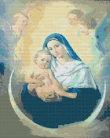 Creazione Schemi punto croce: Serie1:Schemi punto croce madonne