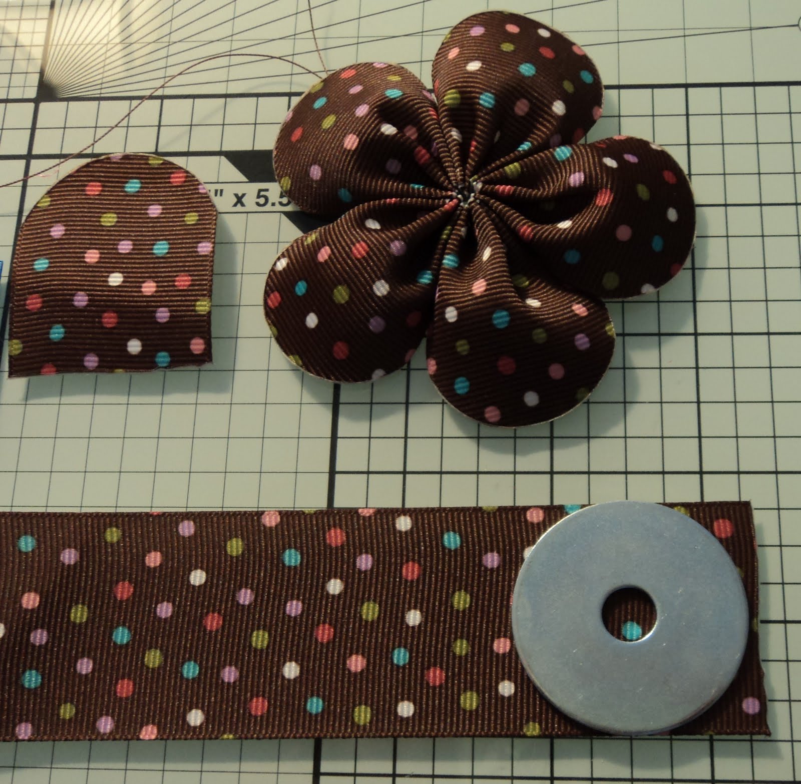 Ribbon Flowers by Rounded End Five Petal Flower