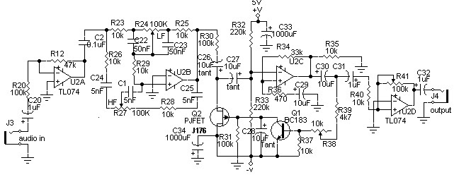Audio Limiter/Compressor for Electret Desk Microphones | RF Circuits