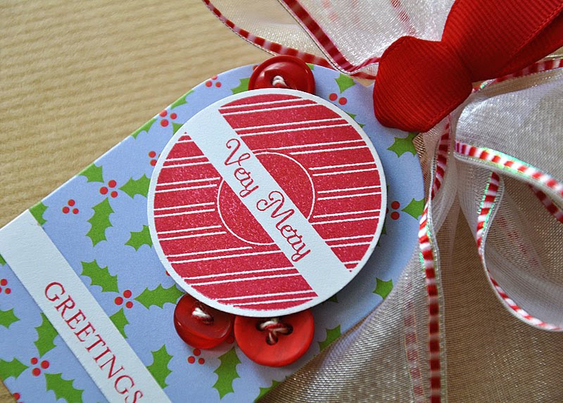 Christmas holiday vintage style gift tags do not open til Simply Stamped: Quick & Easy Tags