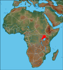 Location of Uganda