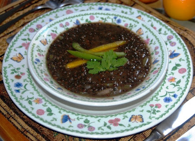 black lentil soup