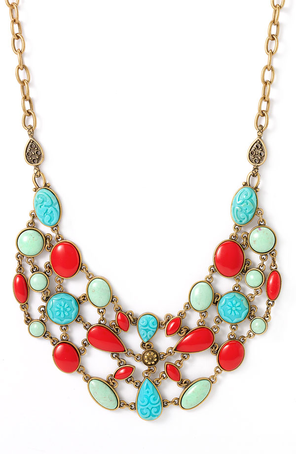  Necklace on Gem Forest Bib Necklace  This Gorgeous Necklace Features Sevral Gems